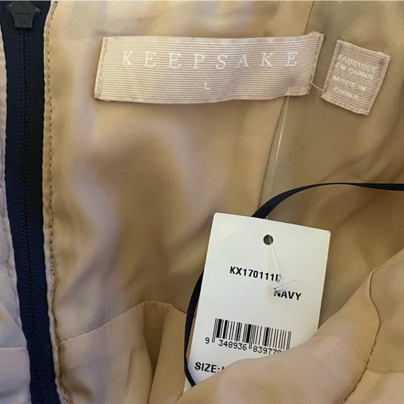 Keepsake The Label Navy Lace Dress Large NWT Nordstrom Fit & Flare Prom Formal - Picture 8 of 10